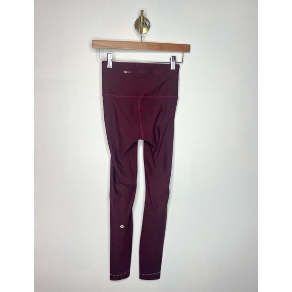 Lululemon Zoned In Tight Burgundy - Picture 1 of 4
